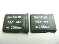 2 X 256MB Memory Stick Micro M2 ( 2 x 256 MB MS Micro M2 ) SanDisk gebraucht .