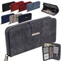 JENNIFER JONES XXL Damen Geldbörse Portemonnaie Clutch 19 Karten Grau