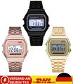 Digitale Herren/Damen LCD Quarz Armbanduhr-Stoppuhr-12-24H-Alarm-Metall