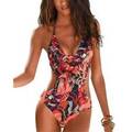 Damen Sexy Einteiliger Bikini Monokini Badeanzug Bademode Schwimmanzug Strand @1