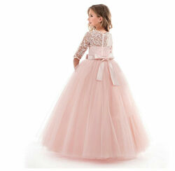 Mädchen Prinzessin Kleid Kinder Party Hochzeit Kommunion Abendkleid Ballkleider