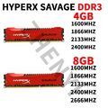 16GB 8GB 4GB DDR3 1600 1866MHz 2133 2400MHz 2666 DIMM RAM Für HyperX SAVAGE DE