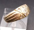 Vintage Geld Gold Ring 9 Karat 375 ( Punze C-388 ) mit Zirkonia