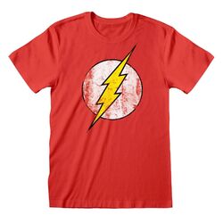 DC Flash T-Shirt Rot Unisex Logo