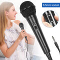 Dynamisches Mikrofon für Karaoke und Gesang mit 3m Kabel 6,5 mm Klinke DJ Mikro