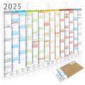 2025 Wandkalender DIN A0,A1,A2,A3,A4 Plakatkalender Jahresplaner GEFALTET Planer