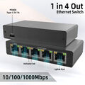 RJ45 5 PORT SWITCH GIGABIT Ethernet NETZWERK 10 100 1000 Mbit LAN 1GB/s Metal