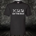 Eat The Rich Shirt Rebel T-Shirt Kult Kapitalismus Geschenk Revolution S-5XL