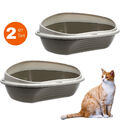 2x Katzenklo Ecke XXL Eck Katzentoilette Ecktoilette offen Katzen WC Doppelpack