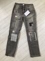 ALBA MODA Jeans Gr. 36 dunkelgrau Used-Look neu mit Etikett