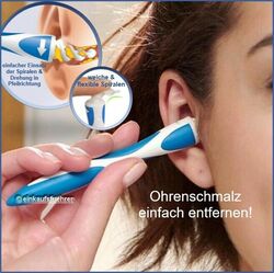 16x Ohrenreiniger Ohrenschmalz Spirale Entferner Spiral Ohrreiniger Silikon NEU✓ Top Qualität ✓ Versand aus Deutschland ✓ BRANDNEU ✓