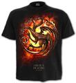 Spiral T-shirt Unisex Schwarz House of the Dragon - Dragon Flames