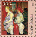 Guinea postfrisch MNH Toulouse Lautrec Maler Frankreich Gemälde Rue des Moulins