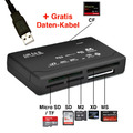 Kartenleser Speicherkartenleser Kartenlesegerät USB SD/MicroSD/SDHC/M2/XD/MS/CF
