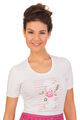Hammerschmid Trachten Damen Shirt weiß T-Shirt Rose Print Oktoberfest 34-52