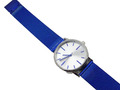 Crystal Blue Damen Uhr Edelstahl Blau Silber Quarz Analog Trendig & Chic