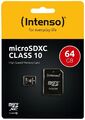 Intenso Micro SD Class 10 SDXC Speicherkarte 64GB