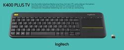 Logitech Tastatur K400 Wireless Unifying kabellos Plus TV Touchpad 920-007127