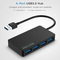 4 Port Hub USB 3.0 Schnelle Geschwindigkeit Multi Splitter Erweiterung PC Laptop Desktop Adapter