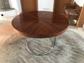 Art Deco Mahagoni Tisch rund und ausziehbar