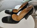 GUCCI Pumps schwarz elegant Gr. 39 / 6 Leder Schuhe Party Business