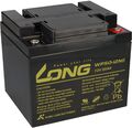 12V 50Ah LONG WP50-12NE Akku AGM kompatibel GEL Blei Batterie Bleiakku Bleigel 