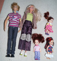 Barbie 5 Puppen gebraucht Familie Ken