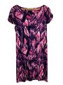 Stichsäge rosa lila Aquarelldruck Kleid Jersey Baumwolle Schicht Karriere Arbeit S