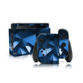 Nintendo Switch Aufkleber Polygon Blau Schutzfolie Sticker Design RX021-13