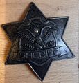 IDEAL Texas Sheriff Stern Metall ca. 8 cm Fasching Kostüm Cowboy Western
