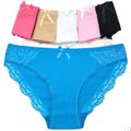 6er Set Damen/Mädchen Slip Frauen Unterhose Mädchen Pants Unterwäsche Baumwolle