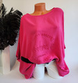 Damen Oversized Bluse Poncho Blusenshirt Größe 44 46 48 50 52 Pink Tunika