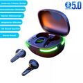 In Ear Bluetooth Kopfhörer kabellos Stereo Ohrhörer Schwarz mit Ladebox NEU