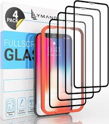 4x 9D Glas für iPhone 12 11 X XS XR Pro Max Mini Panzerfolie Installationsrahmen🔥 BLITZVERSAND 🔥 FULL SCREEN  🇩🇪 HÄNDLER