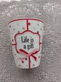 Krasilnikoff Becher Happy Mug Life Is A Gift
