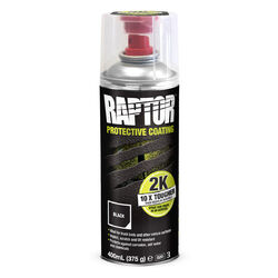 RAPTOR Schutzlackierung 2K Spray Schwarz Spraydose 400 ml RLB/AL