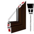 Fenster Mahagoni - 1 flügelig Dreh-Kipp PVC Fenster Mahagoni/weiß Kunststoff