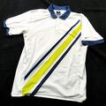 VTG NIKE GOLF Poloshirt Erwachsene Medium fit trocken Streifen Weiß Rugby...
