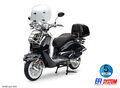 Retroroller EasyCruiser Schwarz 50ccm 45 kmh EFI Motorroller Scooter Moped