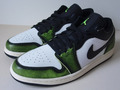 NIKE Air Jordan 1 Low SE Black Electric Green-White US 11 UK 10 Neu Karton EU 45