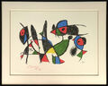 Orig. Lithografie  Joan Miró Compostion II  1975 signiert Galerierahmung