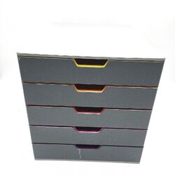 Durable Schubladenbox A4 Varicolor 5 Fächer Etiketten zur Beschriftung Storage