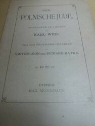 Der polnische Jude: Volksoper in 2 Acten. Weis, Karl Leipzig Max Brockhaus 