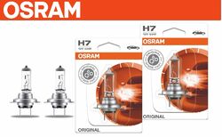 2x Osram Birne 12 V - H 7 - 55 W PX26d/26210 UV Filter Blister