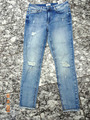 Jeans Damen in blau Gr. L von Only mit Riss- und Schürfstellen Stretch
