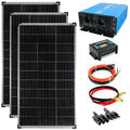 Solar Set 12V 3x140 Watt Solarpanel Wechselrichter TS 1500W Anlage 30A 0% MwSt