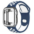 Für Apple Watch Silikon Ersatz Armband Mit Schutzhülle Series 8 7 6 5 4 SE Ultra