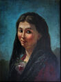 Porträt eines jungen Mädchens Ölgemälde auf Holz Paris 2. Hälfte 19. Jhd.