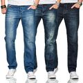 A. Salvarini Beppo Designer Herren Jeans Hose Basic Jeanshose Comfort Fit