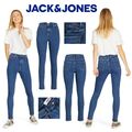 Jack & Jones Damen Skinny Jeans hochtailliert dehnbar Damen Denim Hose